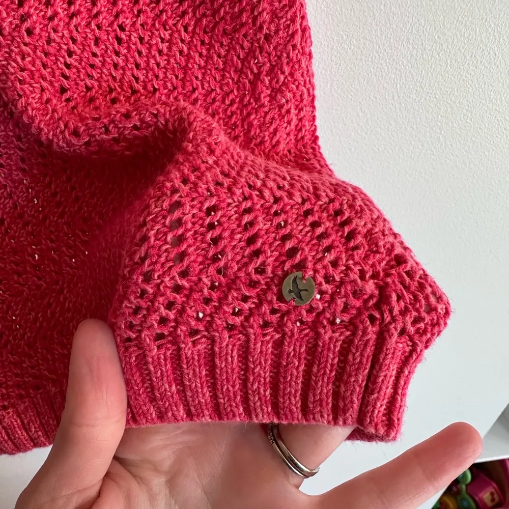 Eddie Bauer Cotton & Linen Knit Short Sleeve Sweater - Image 5