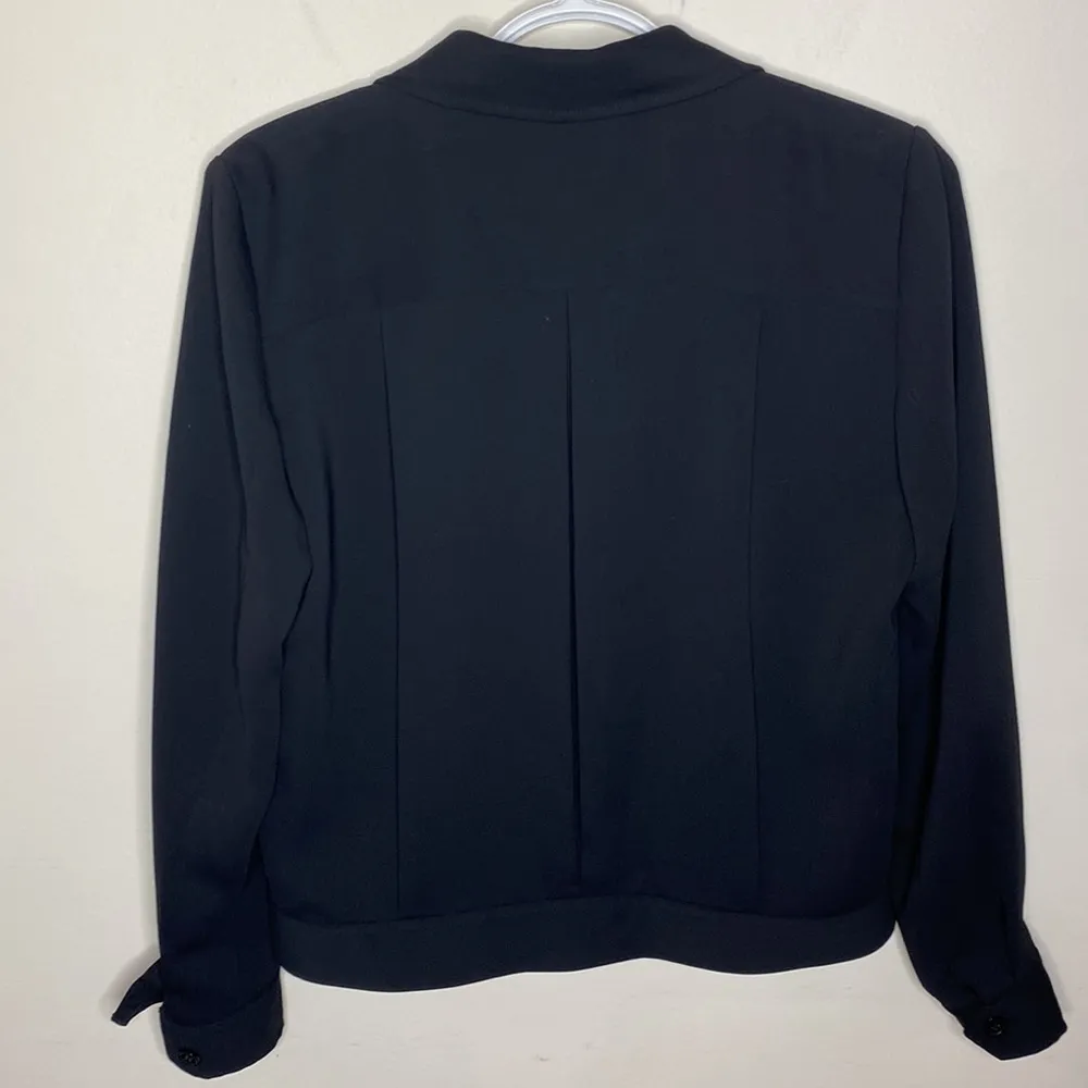 Yansi Fugel Safari black blazer with front flap pockets size XS - Image 29