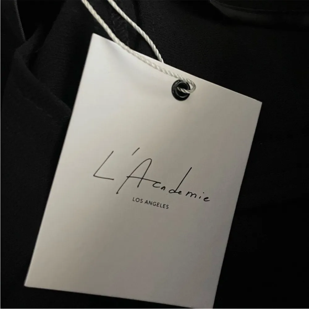 REVOLVE L’ACADEMIE High Waisted Black Front Slit Hanriette Trousers Pants Sz S - Image 11