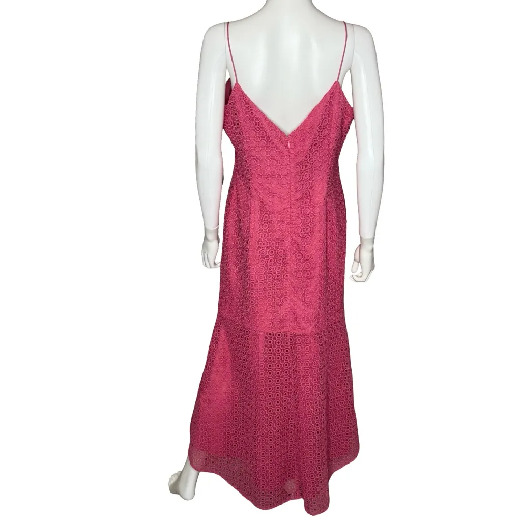 Aidan by Aidan Mattox Women’s Lace Midi Dress with Tie Front Pink Sz 12 NWT - Image 5