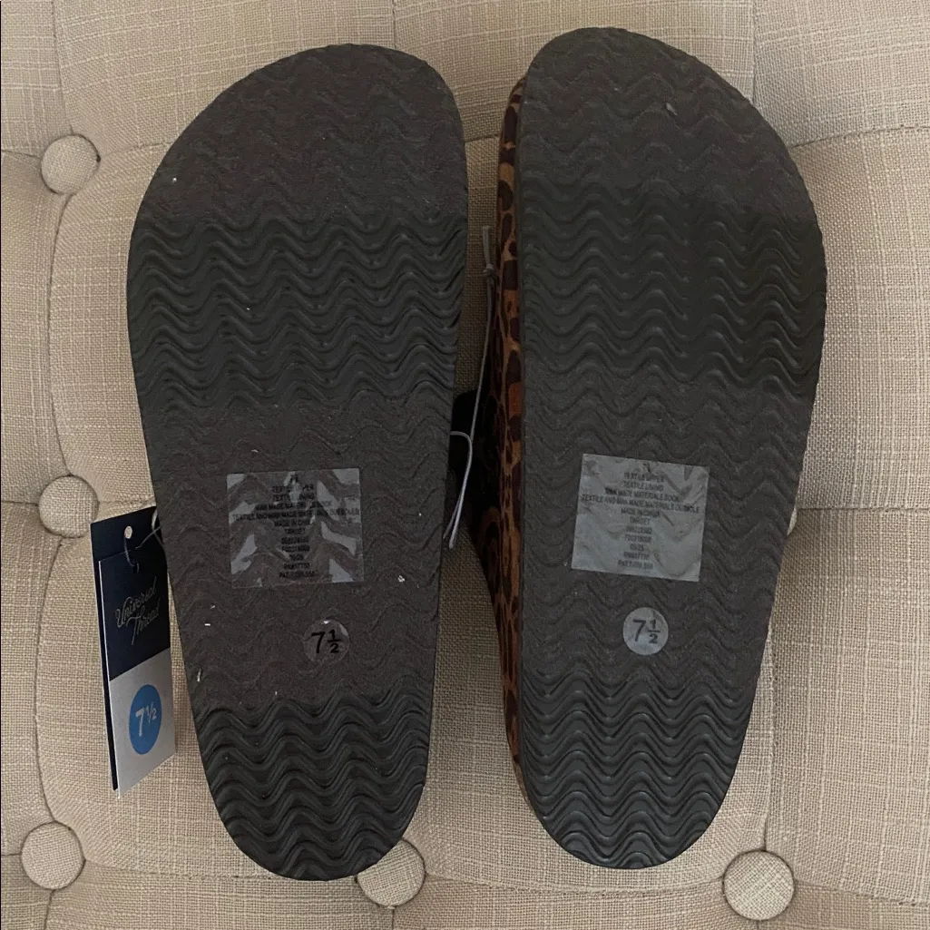 Universal Thread Brown Leopard Clogs with Silver Buckle - Image 7