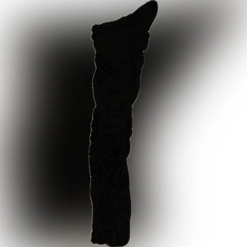 Good American One shoulder midi dress in Black sz 1 small - Image 4