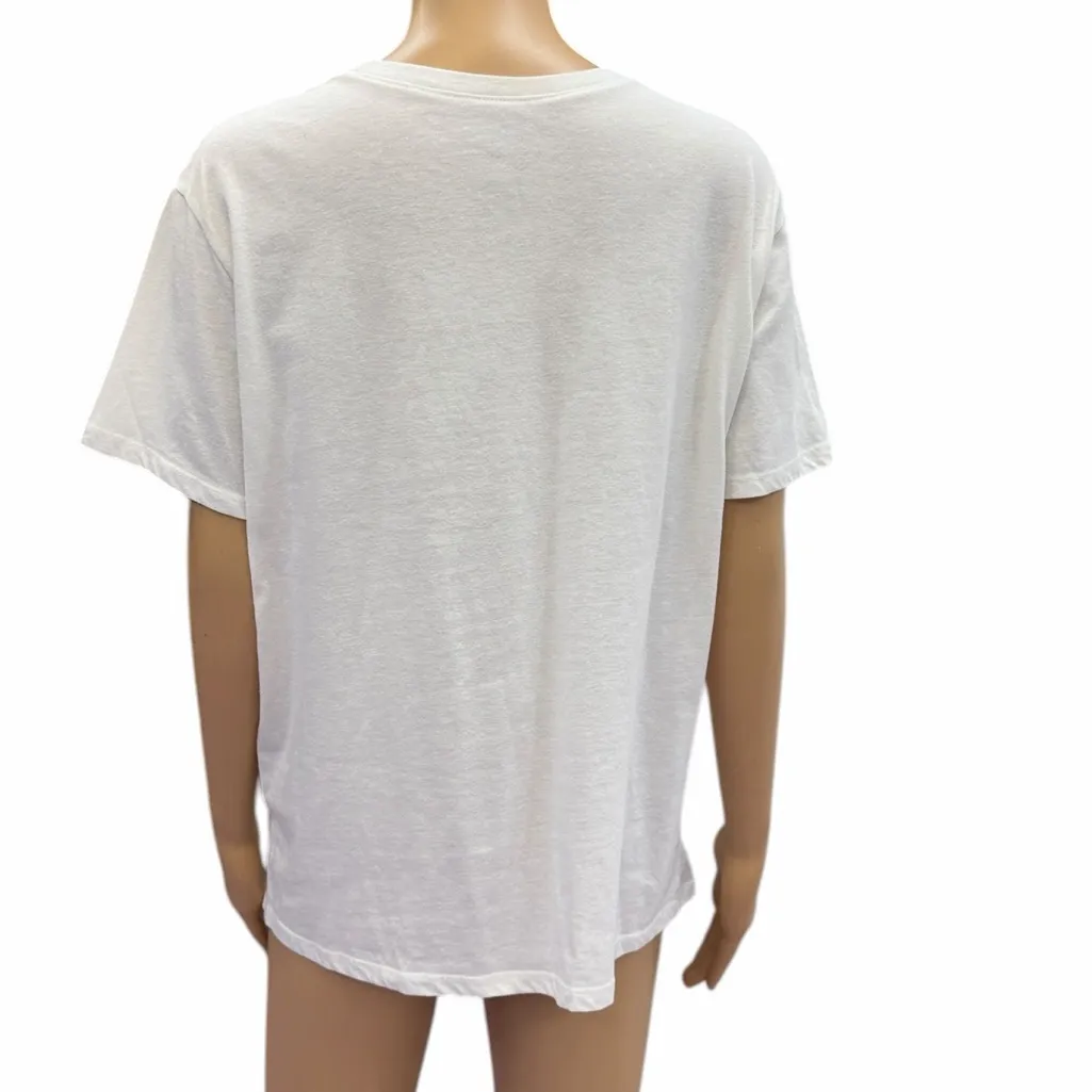 Tom Petty Heartbreakers Graphic Tee White Sparkle Hybrid Apparel Womens Medium - Image 7