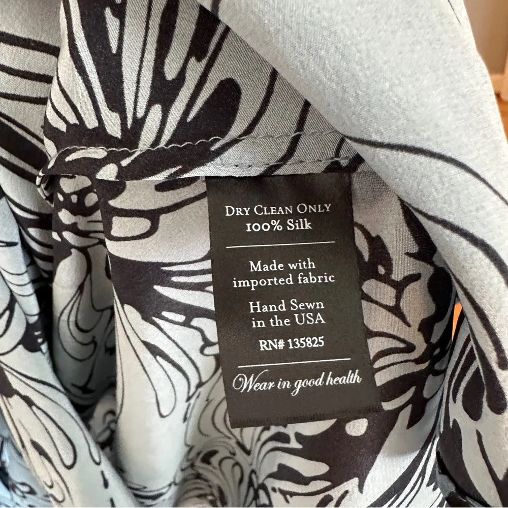 No. 6 Store Berta Wrap Dress Silk Floral Blue Size L - Image 5