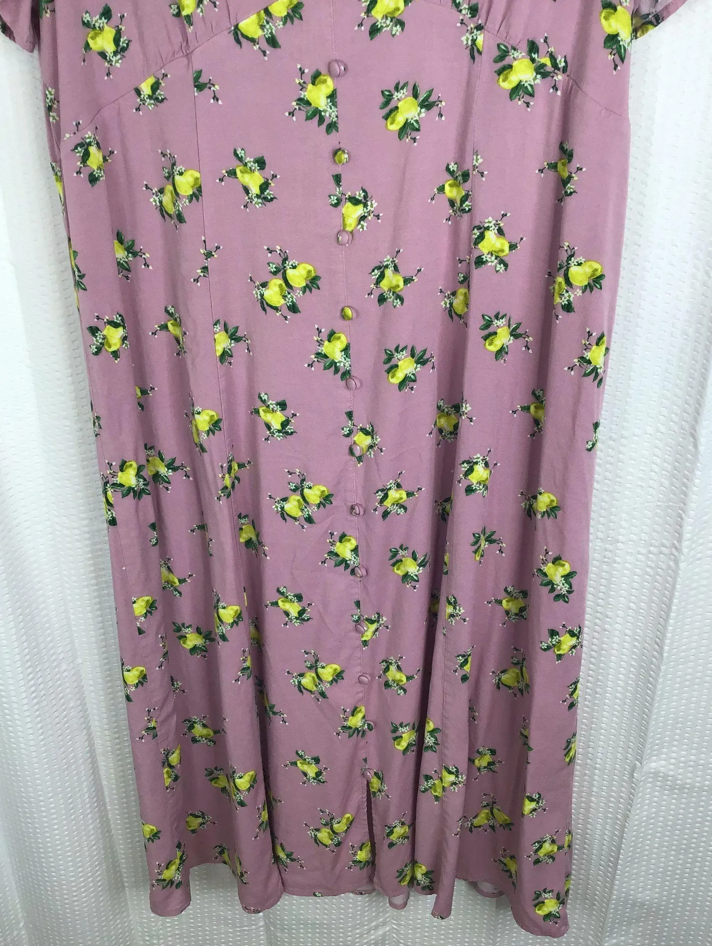 Torrid Lemon Print Dress Pink Size 1X - Image 6