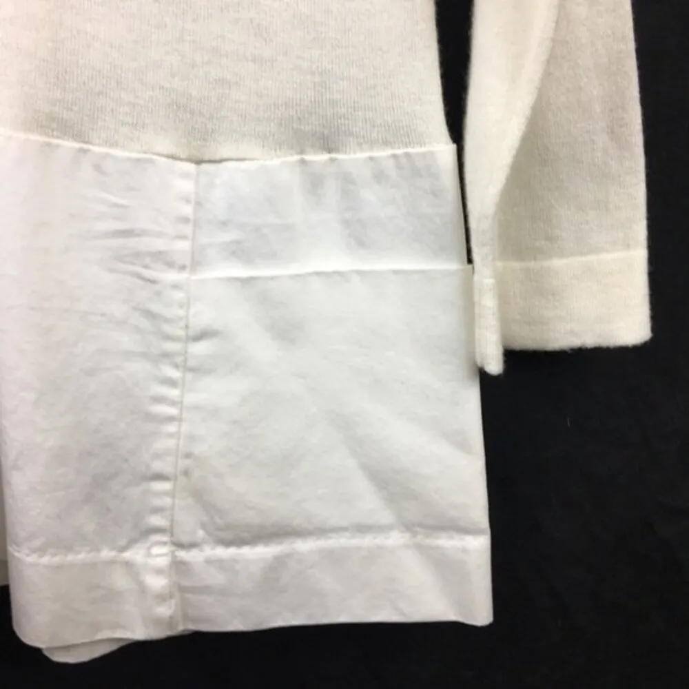 Anthropologie MOTH Ivory Breeze Point Knit Pocket Long Sleeve Top M - Image 6