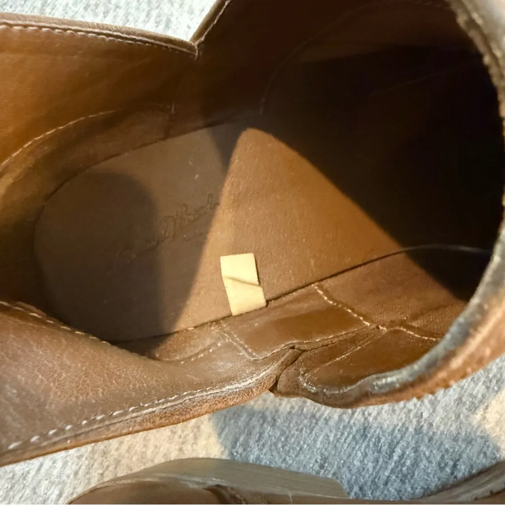 Universal Thread Brown Leather Ankle Boots 9 - Image 6