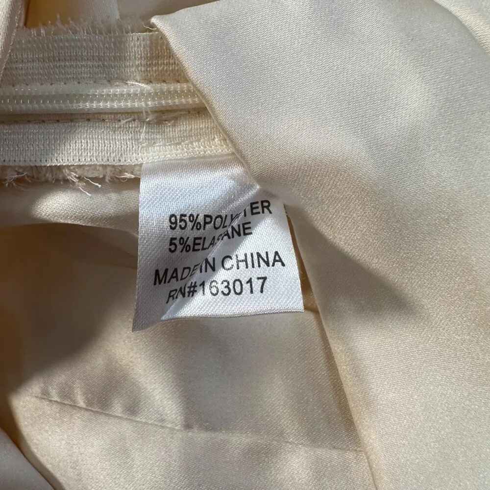 Princess Polly Odette Satin Crop Top Halter Women's 2 Champagne New - Image 7