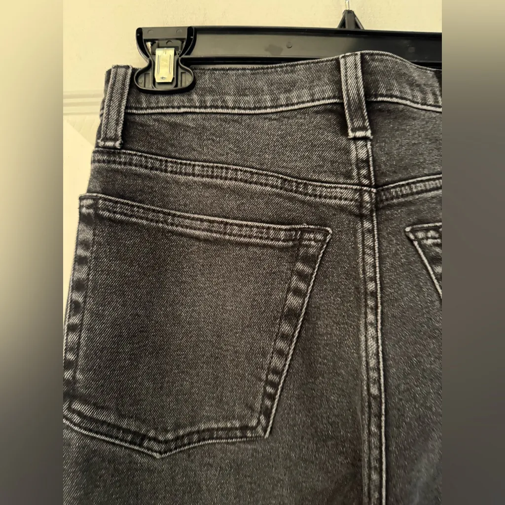 REDONE Black Wash 70’s Straight Leg Rock Encogimento Denim Women’s Jeans Size 26 - Image 9