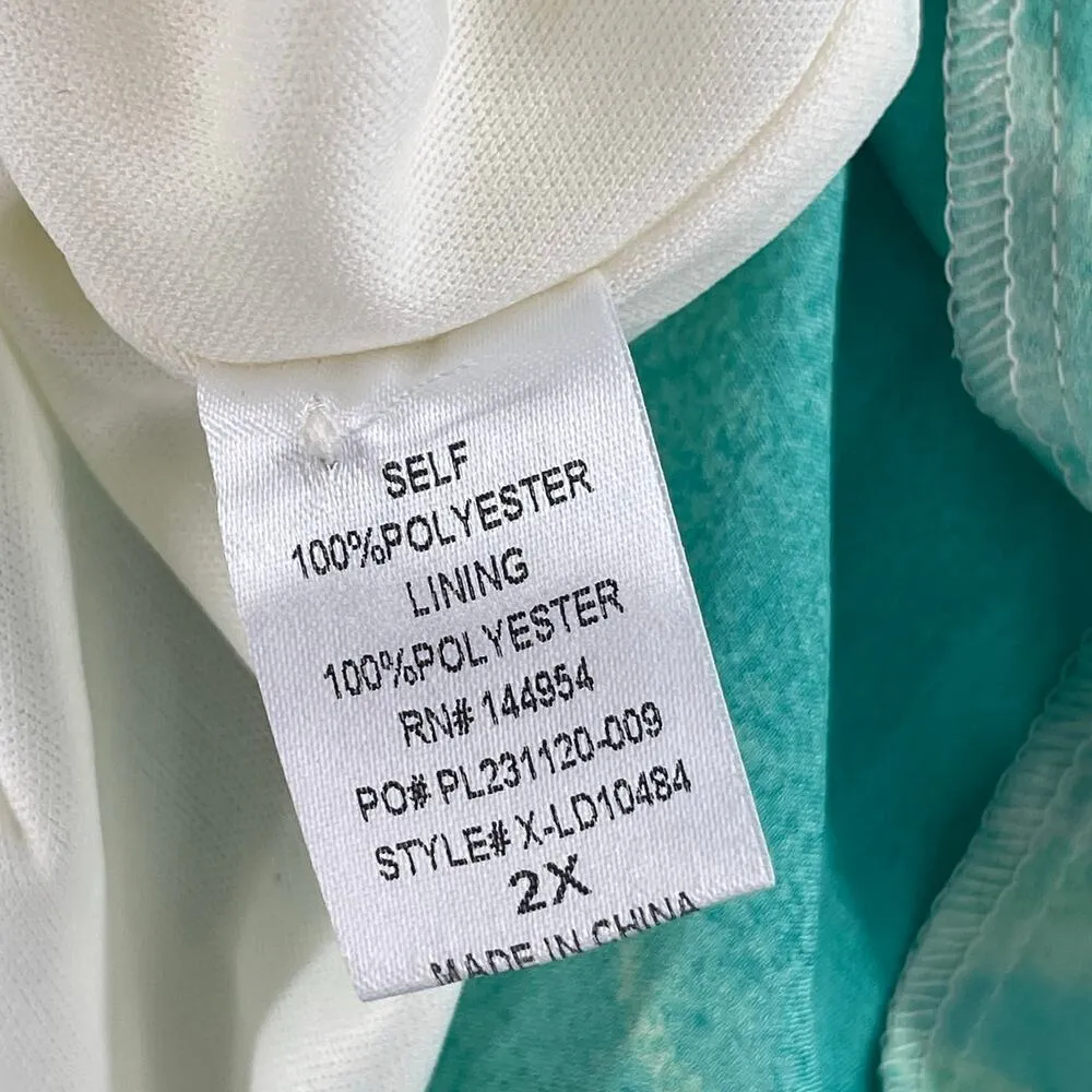 LUXXEL Dress Size 2X Garden Party Satin Midi Plus Curvy Wedding Cocktail Formal - Image 15