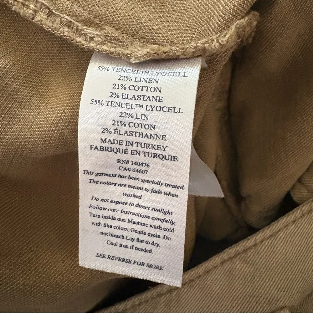 Faherty Brown Tie Waist Shorts Size XL - Image 7