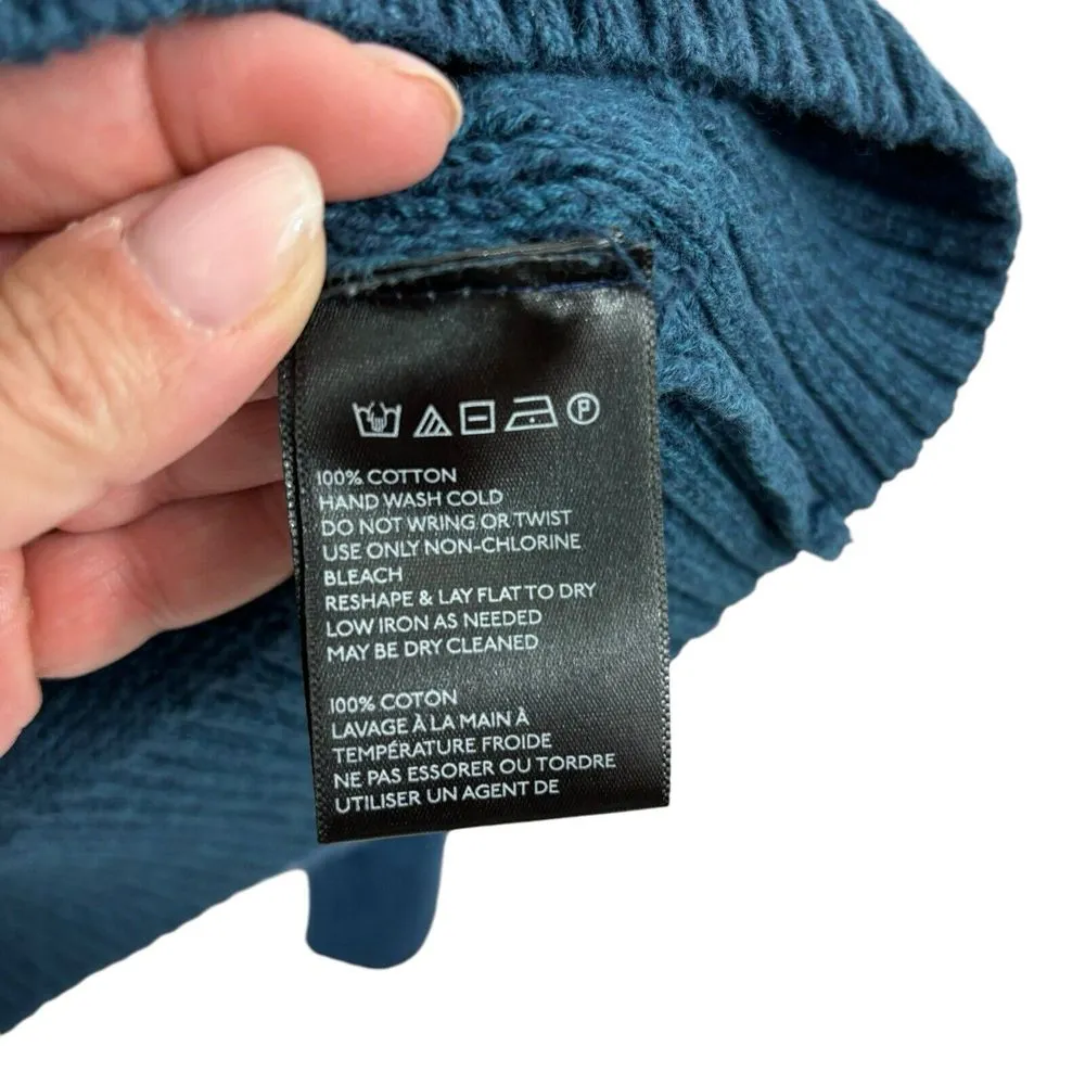 CPO Provisions Shipmen Supply Sweater Womens Blue Cable‎ Knit Cardigan Size SP - Image 6