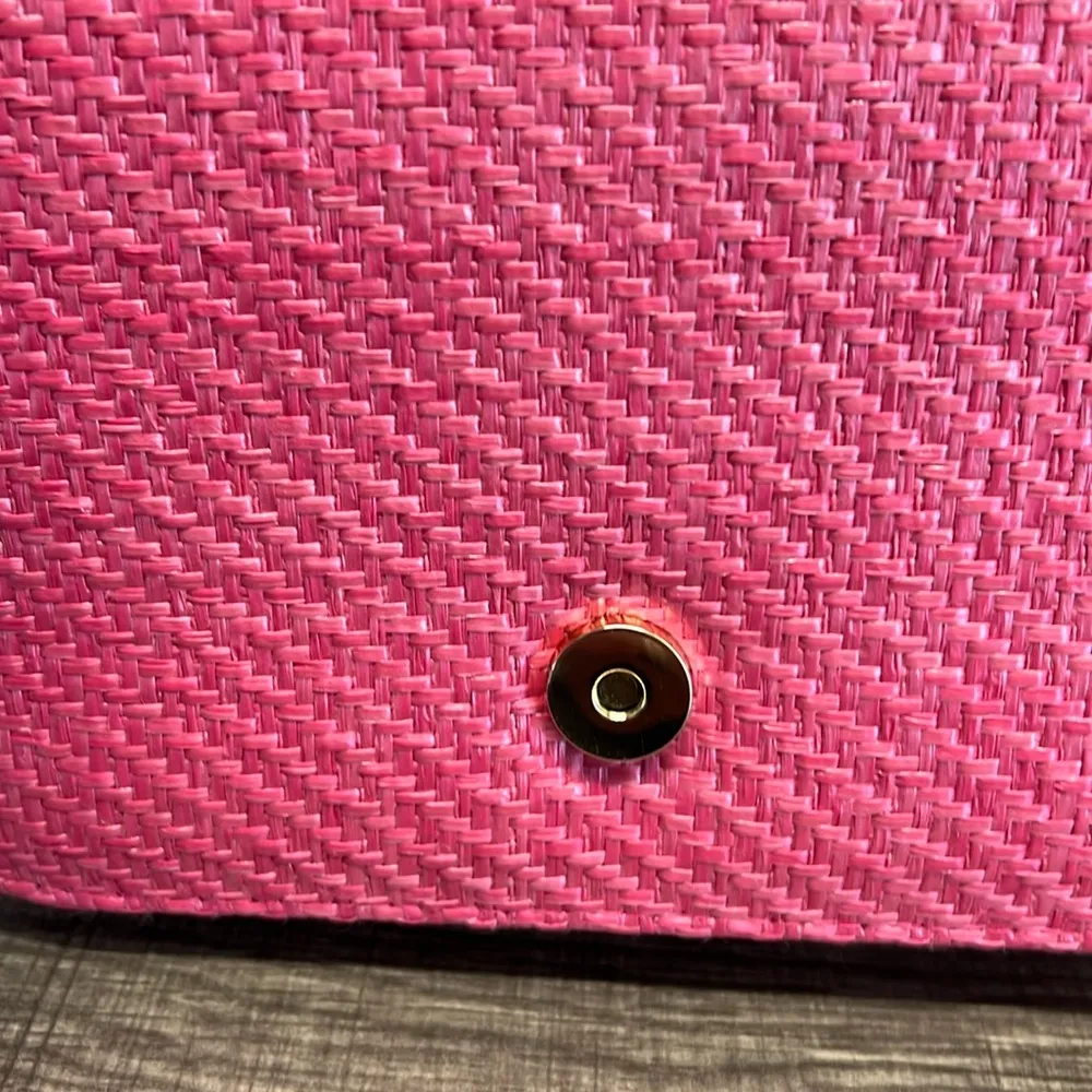 Haute Hippie | Pink Mini Bag w/ Bamboo Handle & Crossbody Chain - Image 11