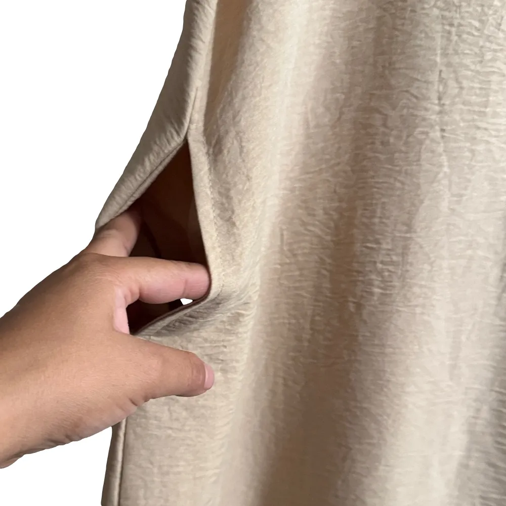 Woman’s Sleeveless Jogger Jumpsuit Tan Size XXL - Image 4