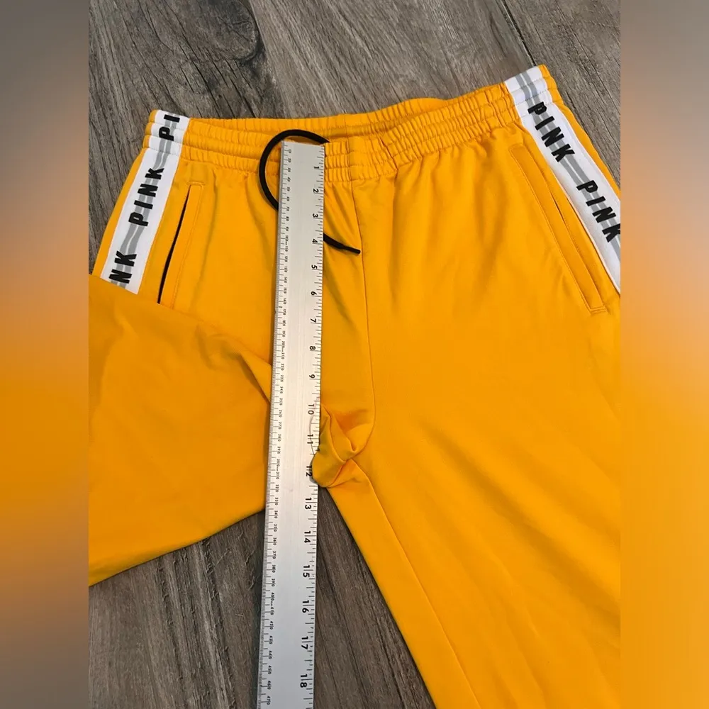 Victoria Secret Pink Athletic Pants Yellow Striped Women's Size Large. NWT #63 - Image 7