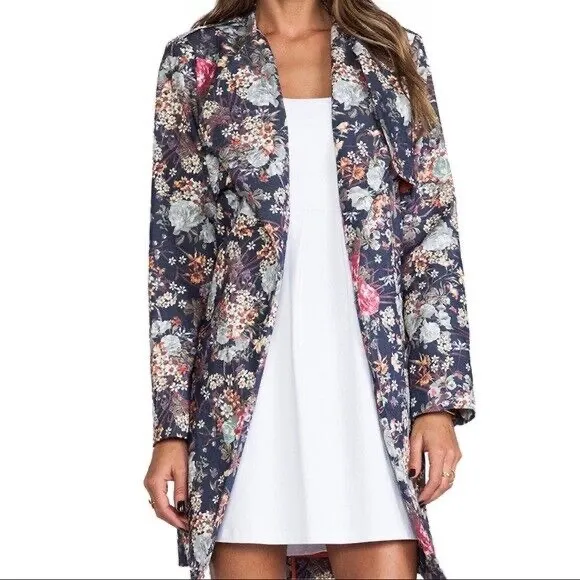 LINE & DOT‎ Floral Trenchcoat - Image 8