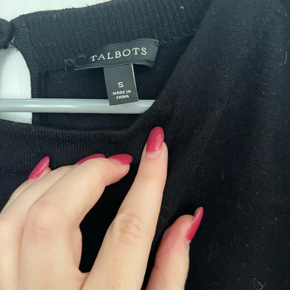 Talbots Black Cotton Short Sleeve NWOT - Image 2