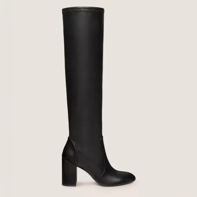 Stuart Weitzman Yuliana 85 Knee High Slouch Boot Black Leather 8.5 - Image 2