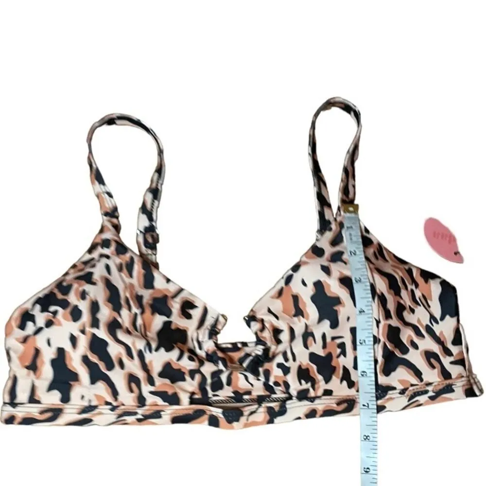 Leopard Print bikini Top NWT m Brown - Image 11
