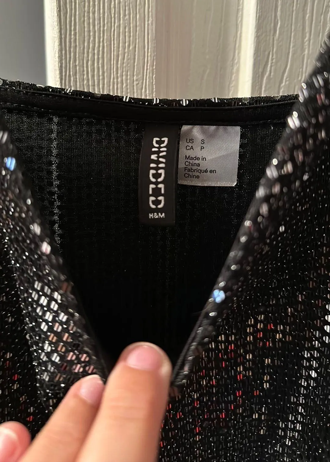 Black Sparkly Mini Dress - Image 2