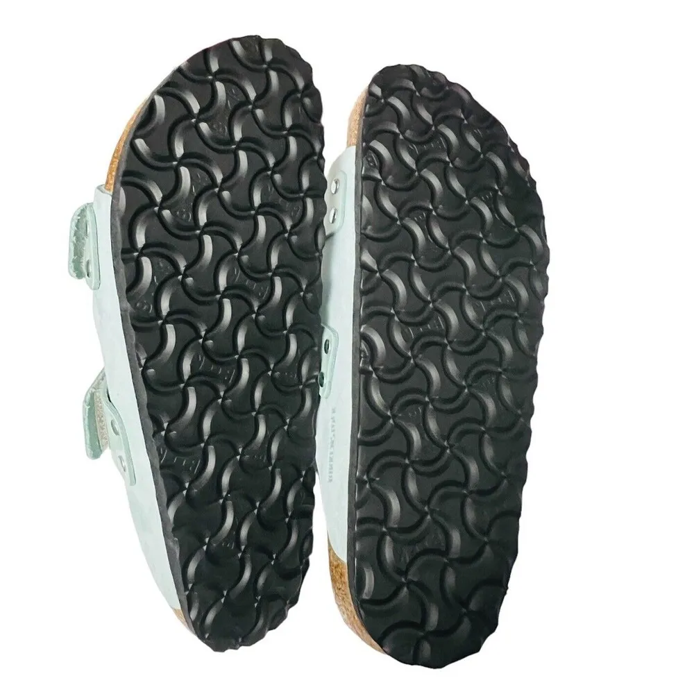 Birkenstock Uji Shine Slide Sandal SURF GREEN Narrow Size 7 US / 38 EU New $160 - Image 4