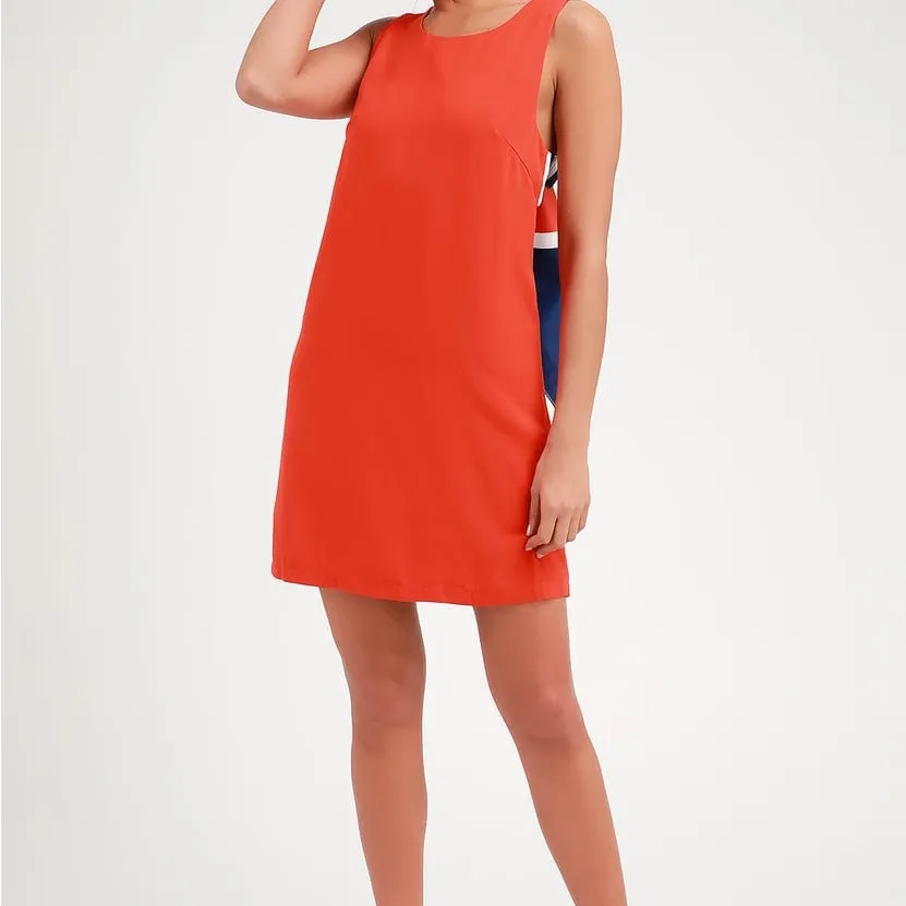 Joyful Red Orange Multi Stripe Tie - Image 5