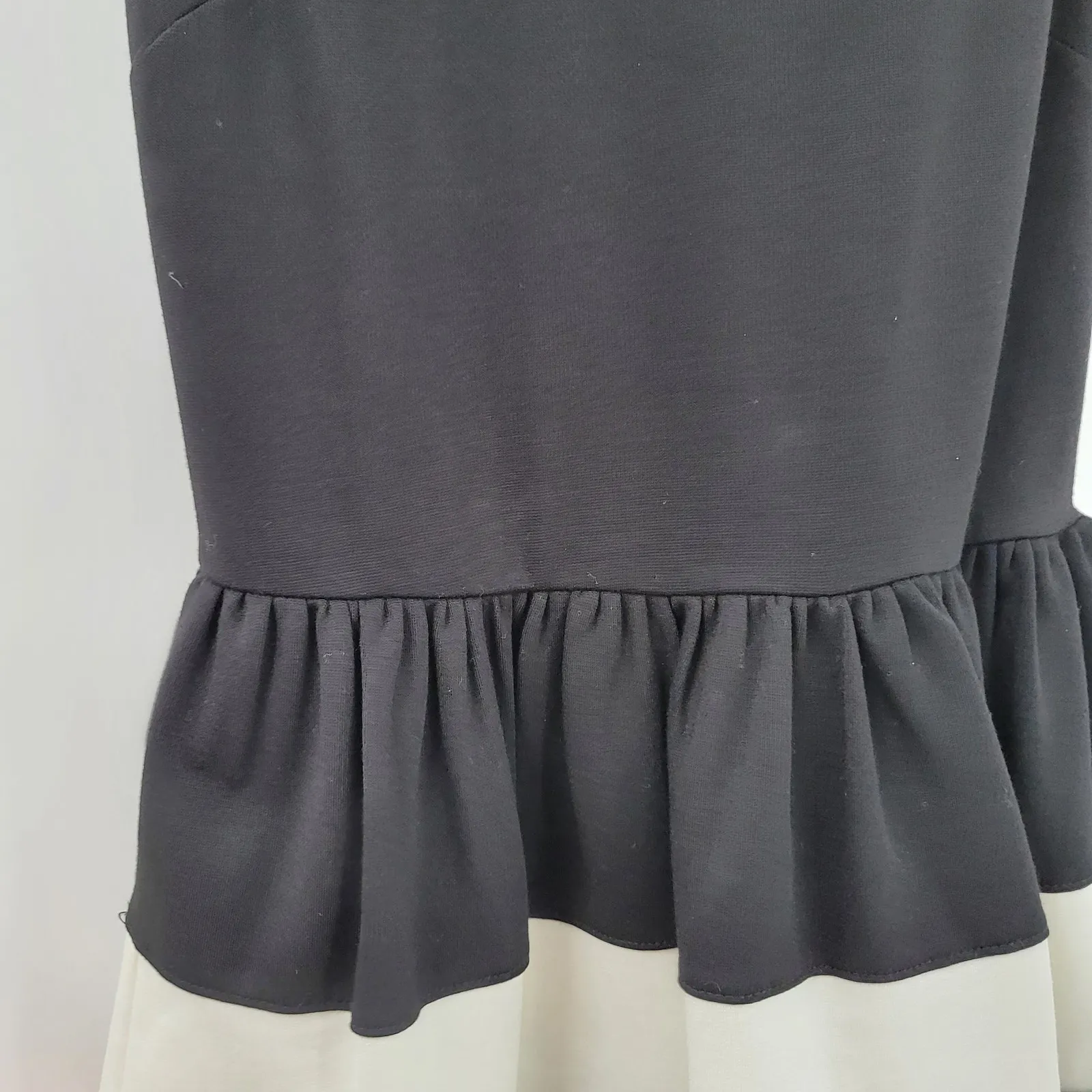 Bar III Womens Dress XS Black White Sleeveless Fit & Flare‎ A Line Stretch Mini - Image 11