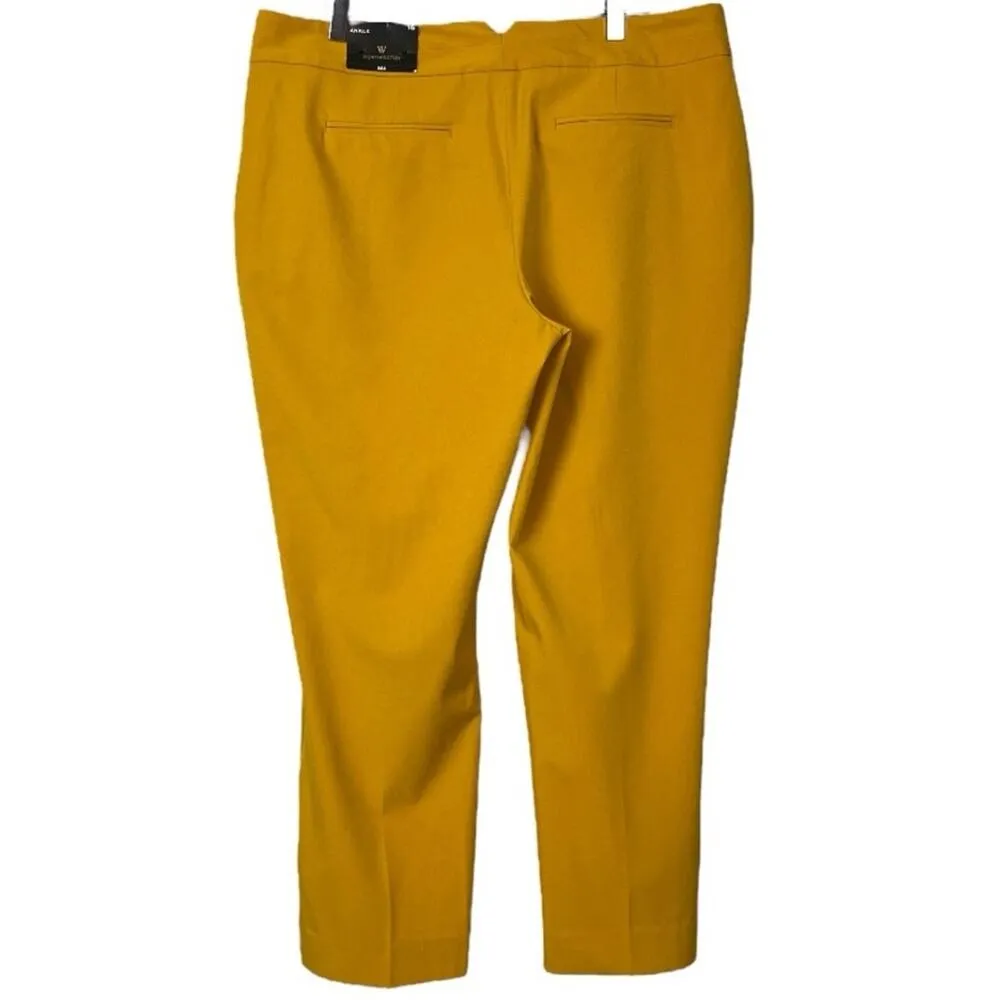 Worthington Pants New Ankle Slim Fit Mid Rise Mustard Yellow Women’s Size 16 - Image 11