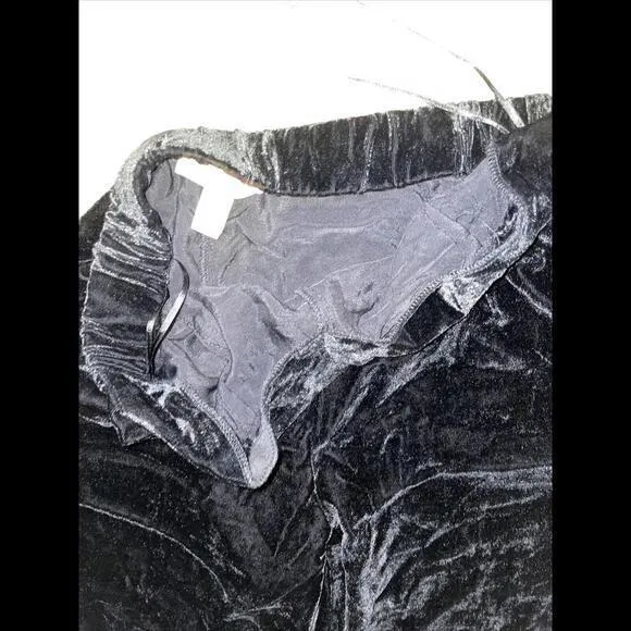 Made Fashion Week for Impulse Women Pants M Black Velvet Trousers Pants‎ W Mesh Size M - Image 5