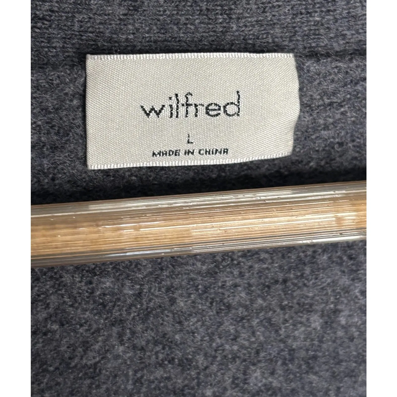 Wilifred Long Cardigan Size Large Merino Wool Dusky Blue Long Sleeves Buttons - Image 7