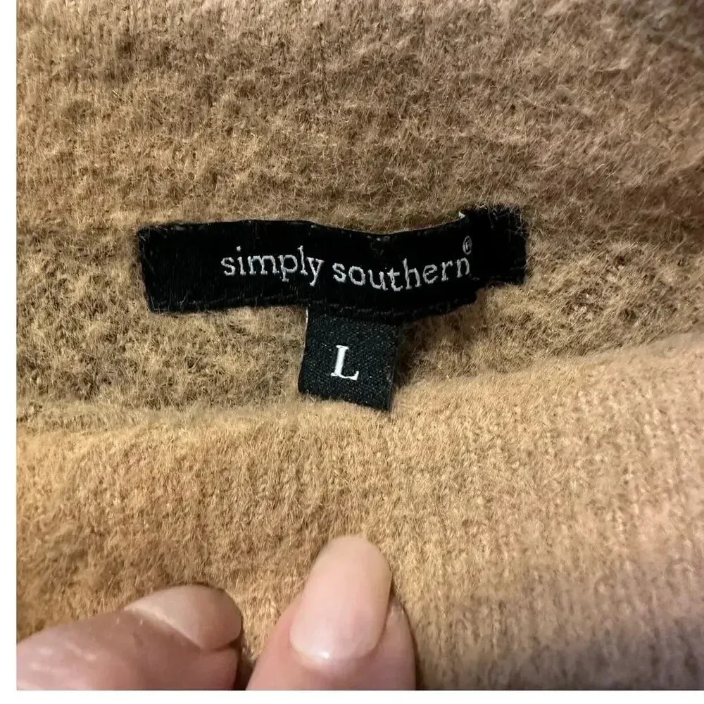 Simply Southern Leopard Crewneck Sweatshirt Size Large Animal Print Warm Soft - Image 5