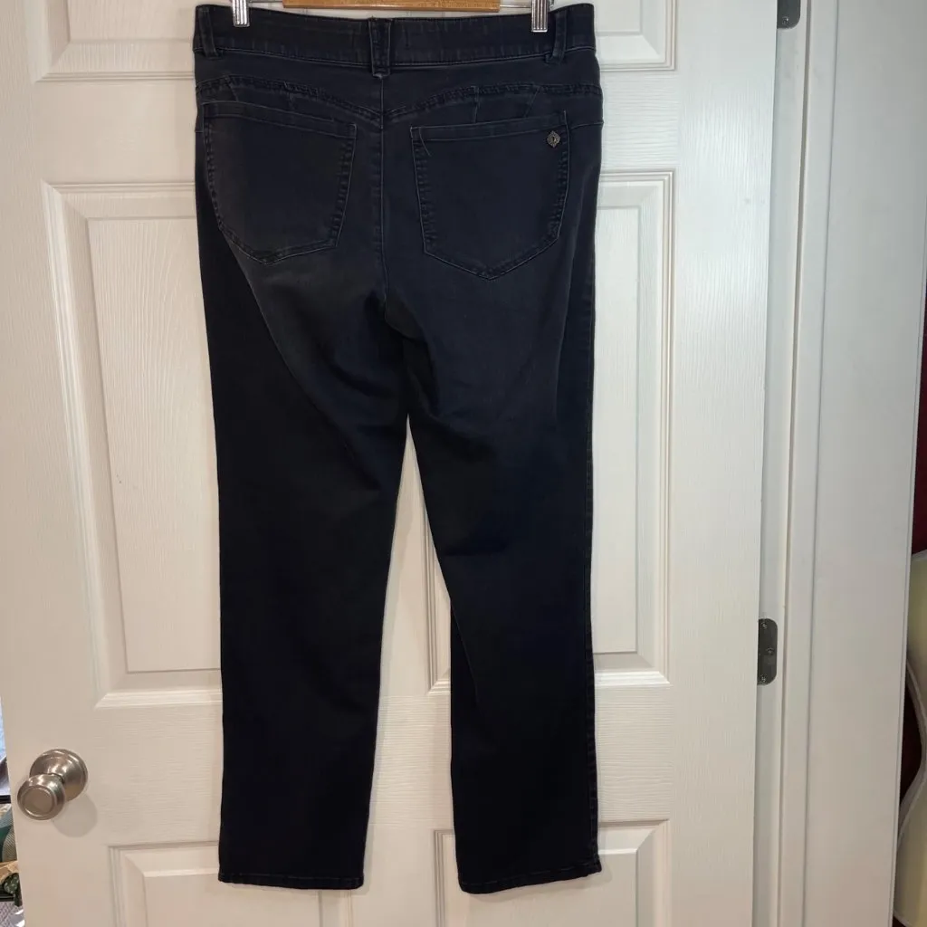 Democracy "Ab"Solution High Rise Jeans Womens Size 12 Black Tummy Control Cotton - Image 3