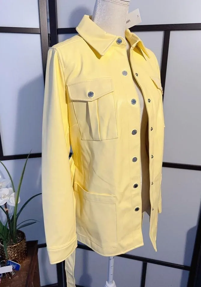 Calvin Klein soft leather jacket raincoat windbreaker NWT - Image 2