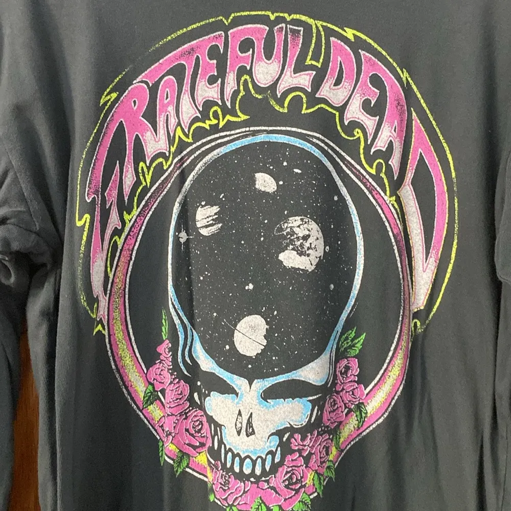 DAYDREAMER Space Face GRATEFUL DEAD Vintage Black Long Sleeve Top Size XS - Image 5