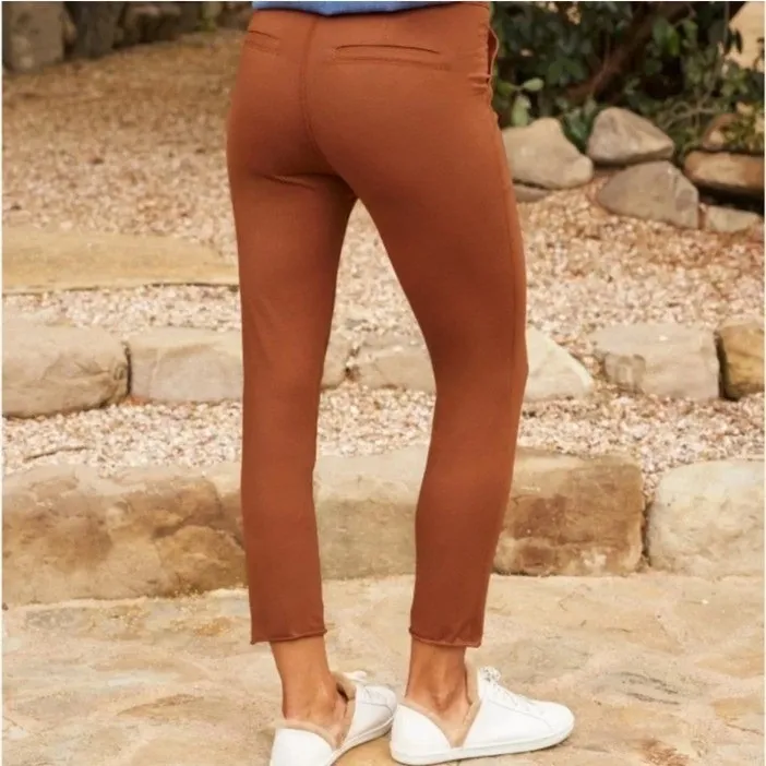 Frank & Eileen Murphy Cropped Trouser Pants Size XL Cinnamon Stretch Slim Fit - Image 2