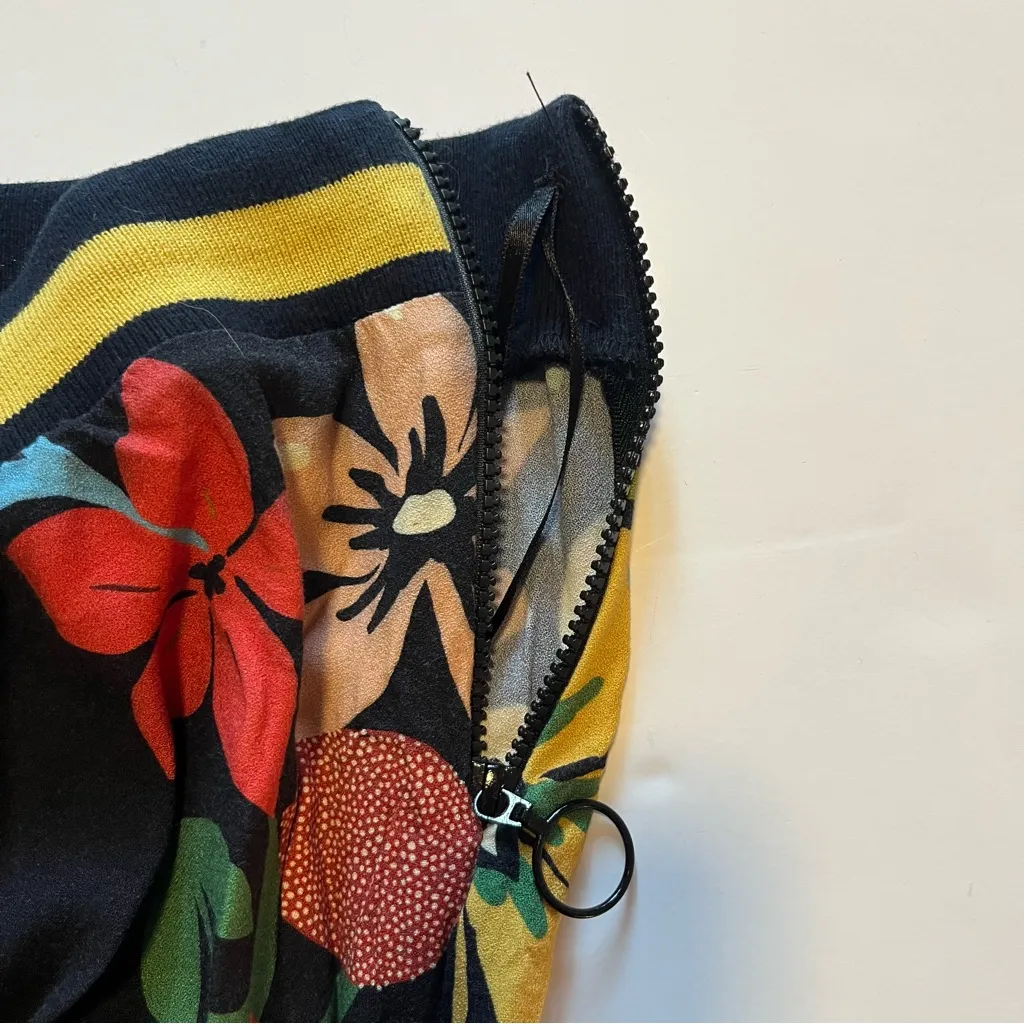 Farm Rio Calla Flared Pants Black Floral Size XS Anthropologie - Image 7
