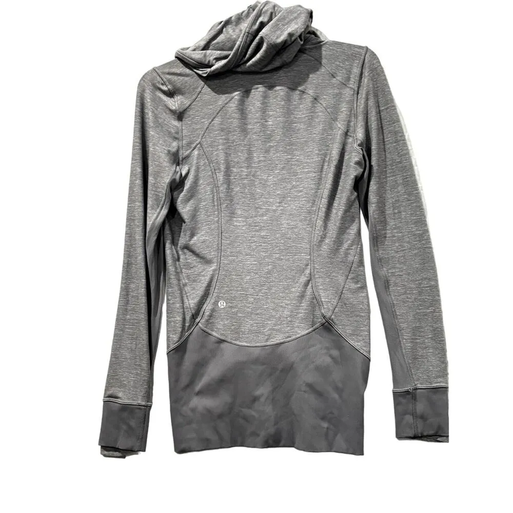 LULULEMON Women's Heathered Slate Daily Practice Jacket Sz 6 - Image 3