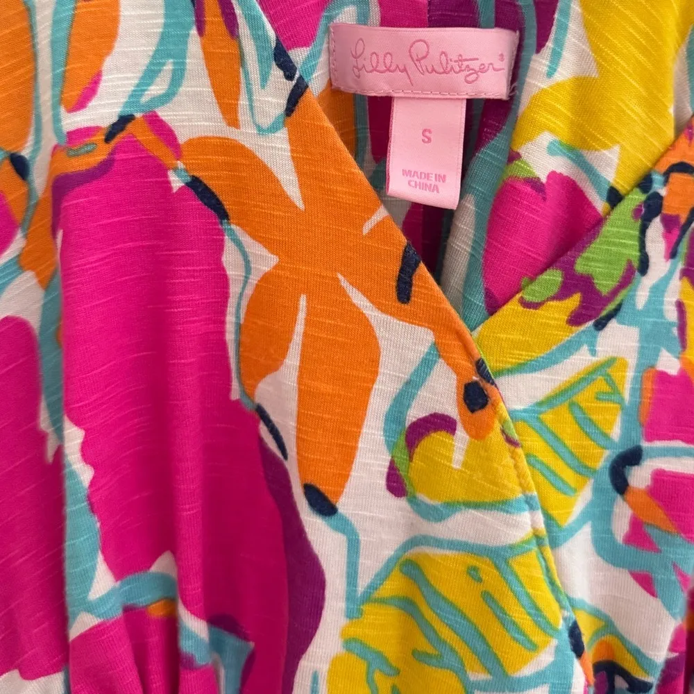 Lilly Pulitzer Amanda Besame Mucho Floral Halter Maxi Dress Size Small Vacation - Image 7