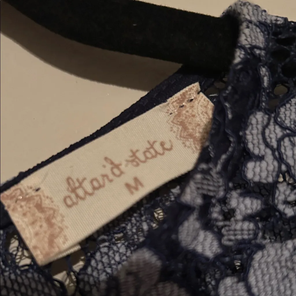 Altar'd State Blue Lace Midi Dress - Image 2