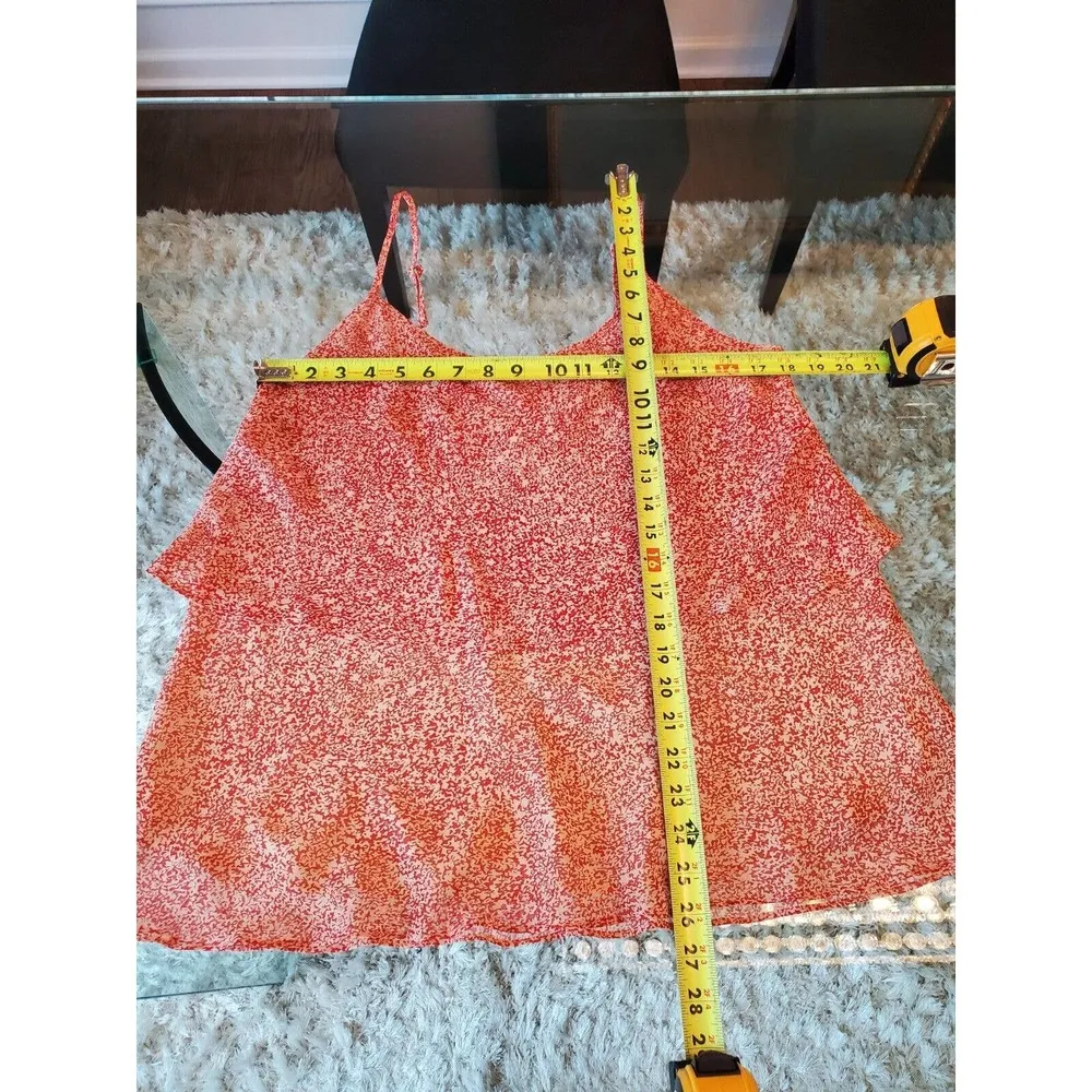 Cabi Paprika Tiered Ruffled Adjustable Strap Casual Cami Tank Top Blouse Large - Image 10