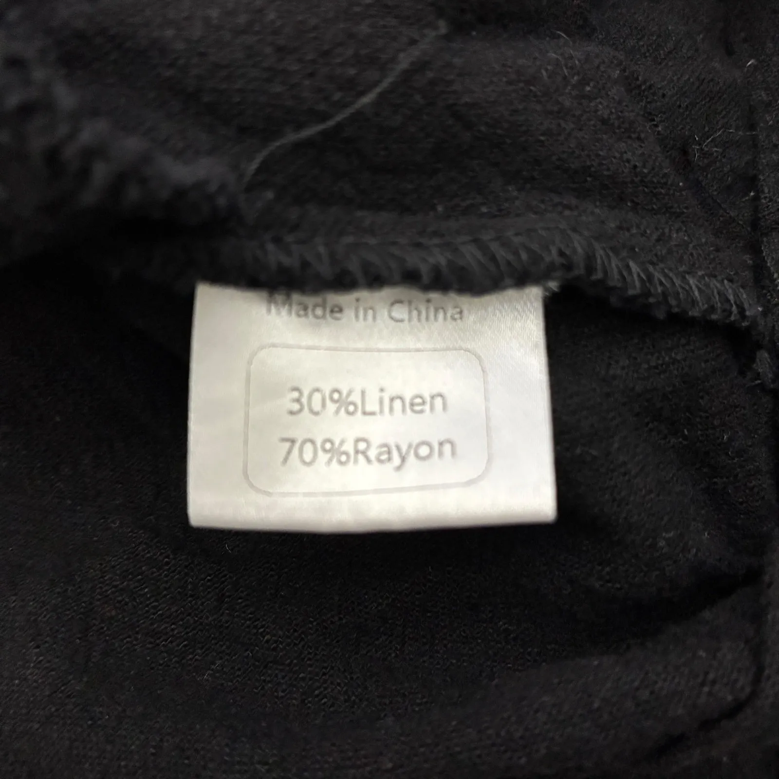 UEU Linen Blend Sleeveless Shift Dress Womens M Black Minimalist Work Classic Size M - Image 7