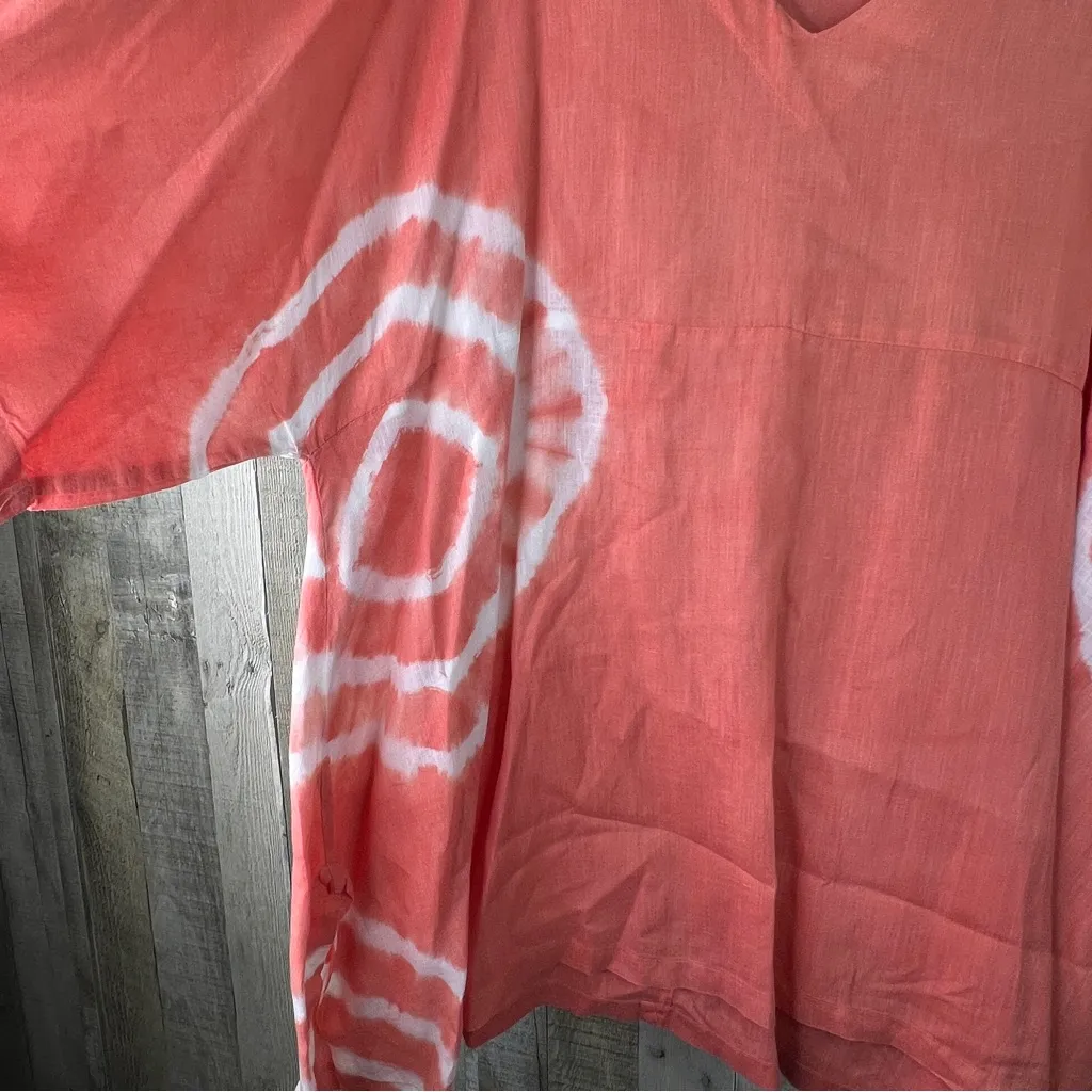 Match Point Linen XL Orange & White Tie Dye V - Image 5
