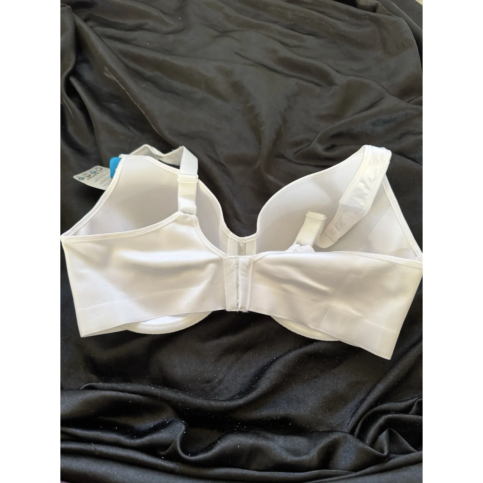 NWT Playtex Love My Curves White Satin Bras Size 36D Underwire Full Coverage (2) - Image 5