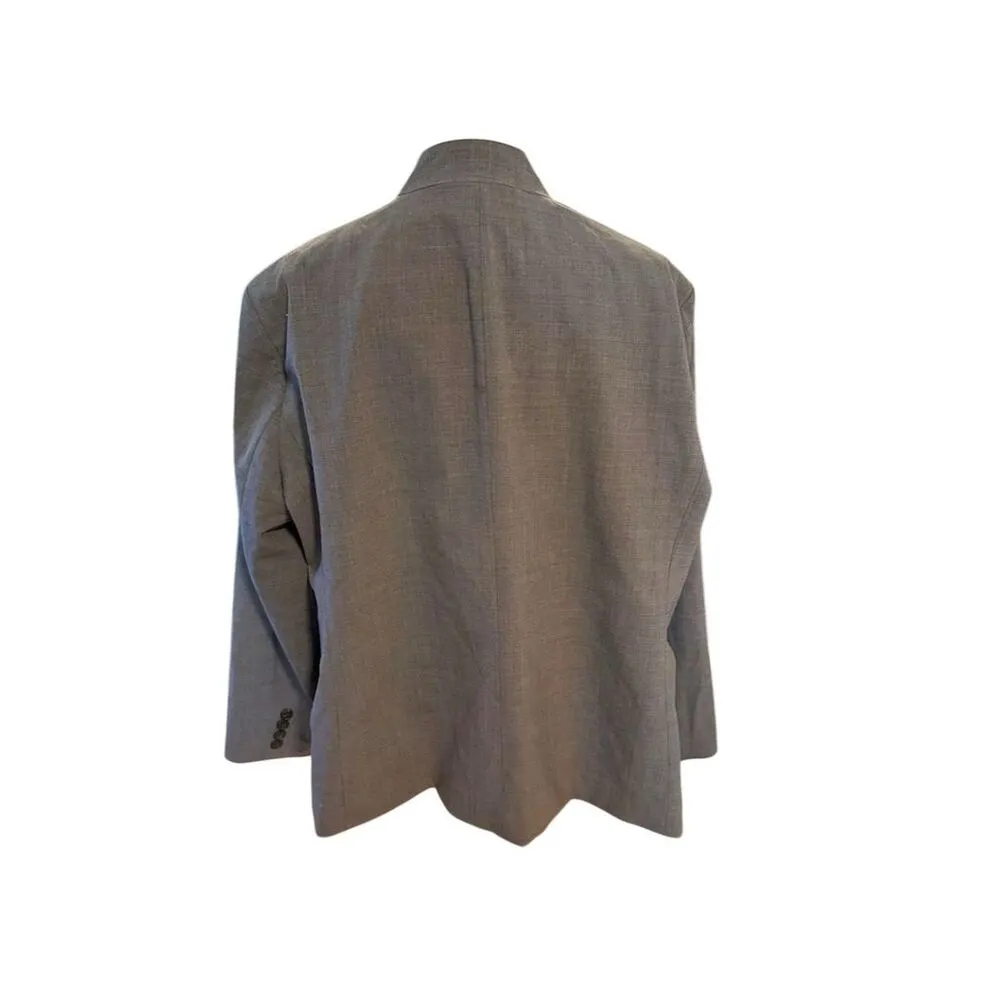 Lands' End Women's Plus 18W Gray Collarless Blazer Long Sleeve - Image 3