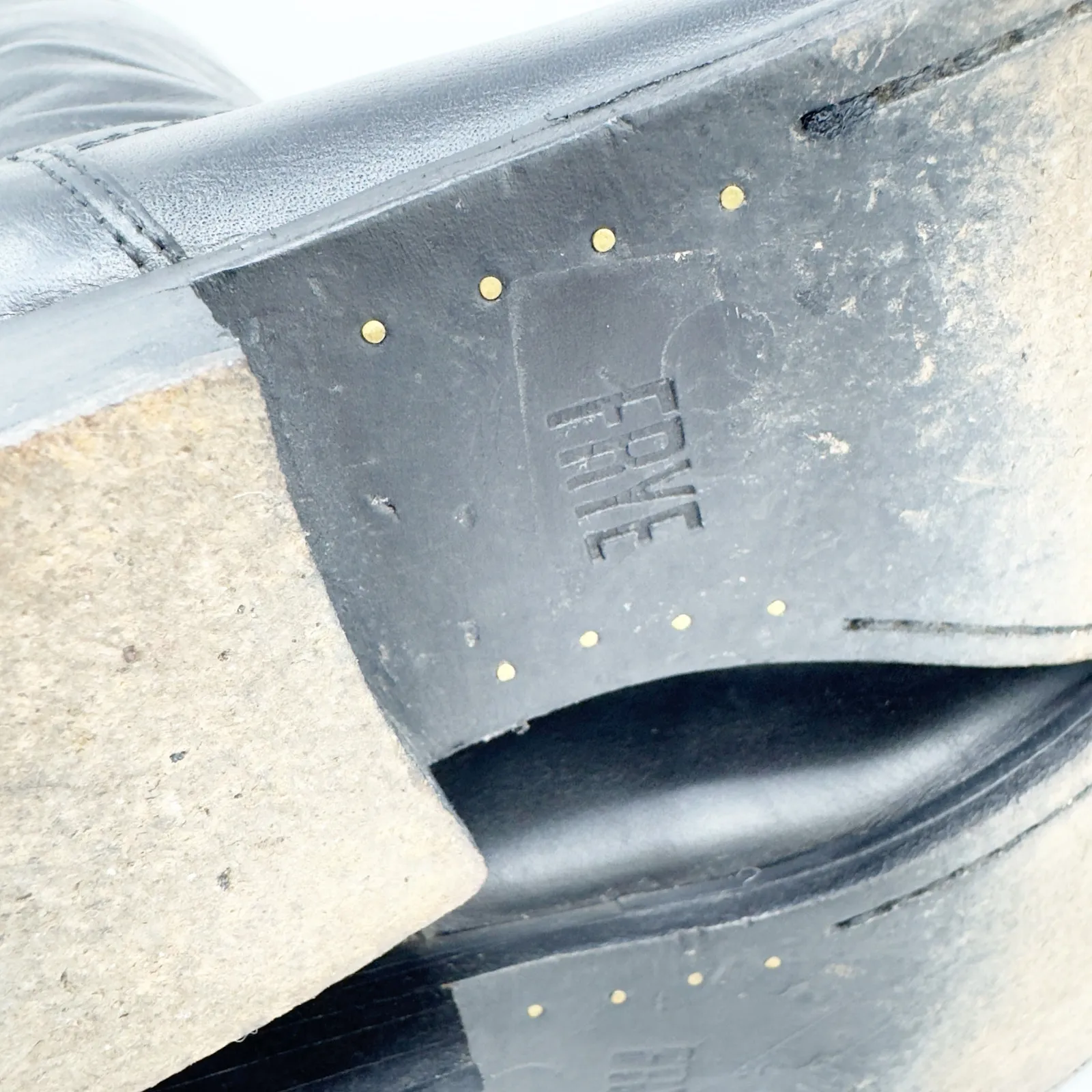 Frye Women's Tall Black Leather Riding Boots size 8B - Image 8