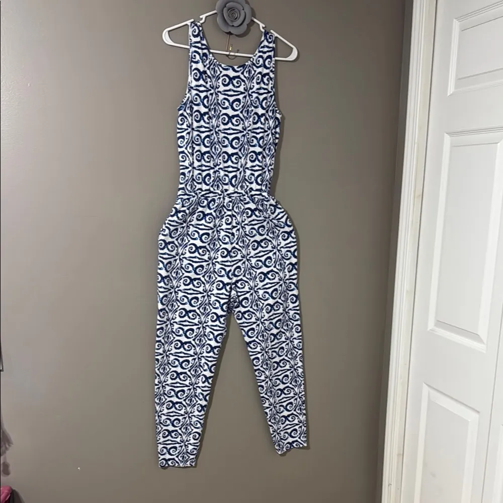 Vineyard Vines Blue and White Patterned Jumpsuit - Image 3