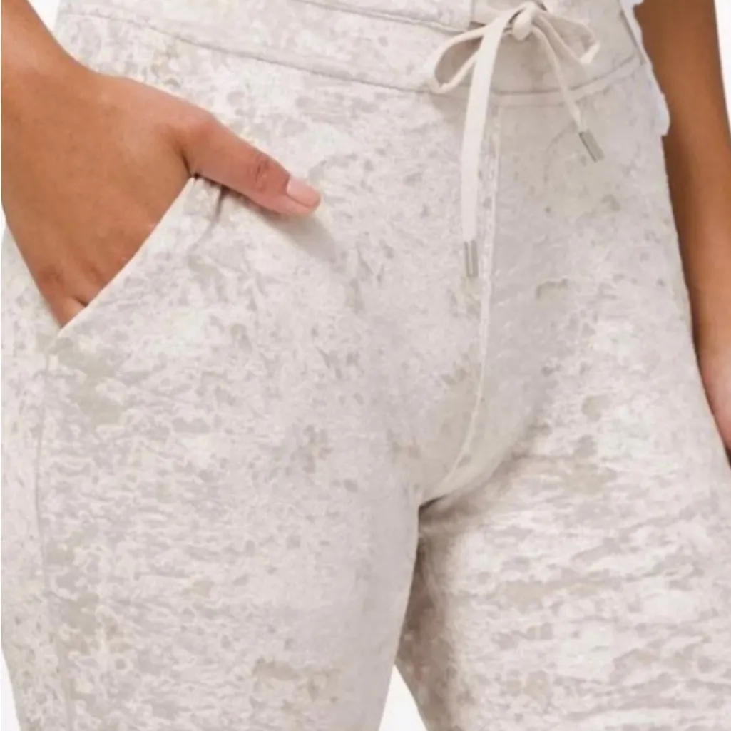 Lululemon ready to crush velvet jogger pants chrome silver high waist size 10 - Image 4