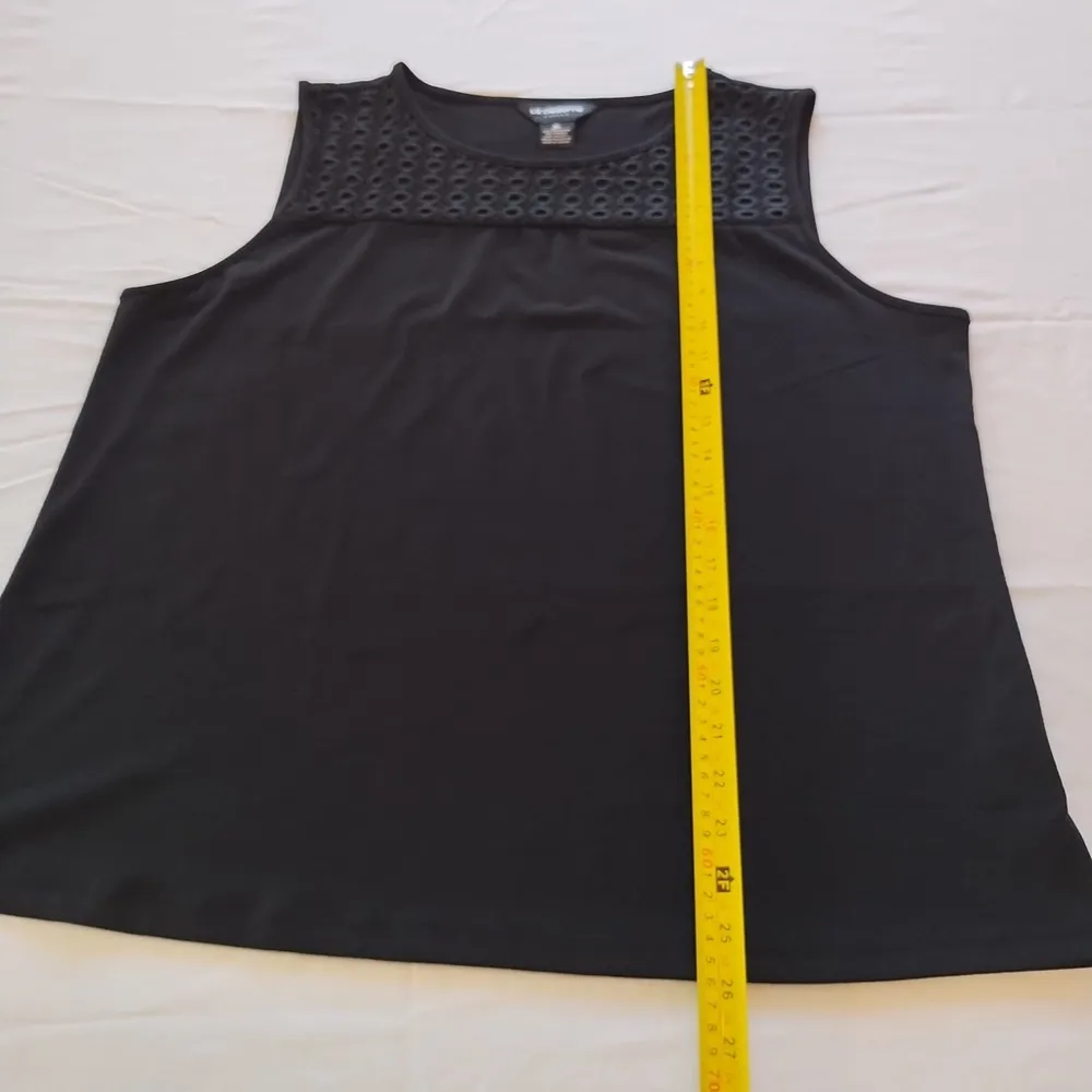 Liz Claiborne Career Women Blouse Size XL Black Stretch Sleeveless Top - Image 8