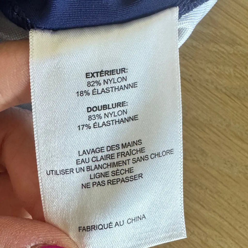 Miraclesuit x Talbots Cleo Gingham One Piece blue white size 12 NWT - Image 5