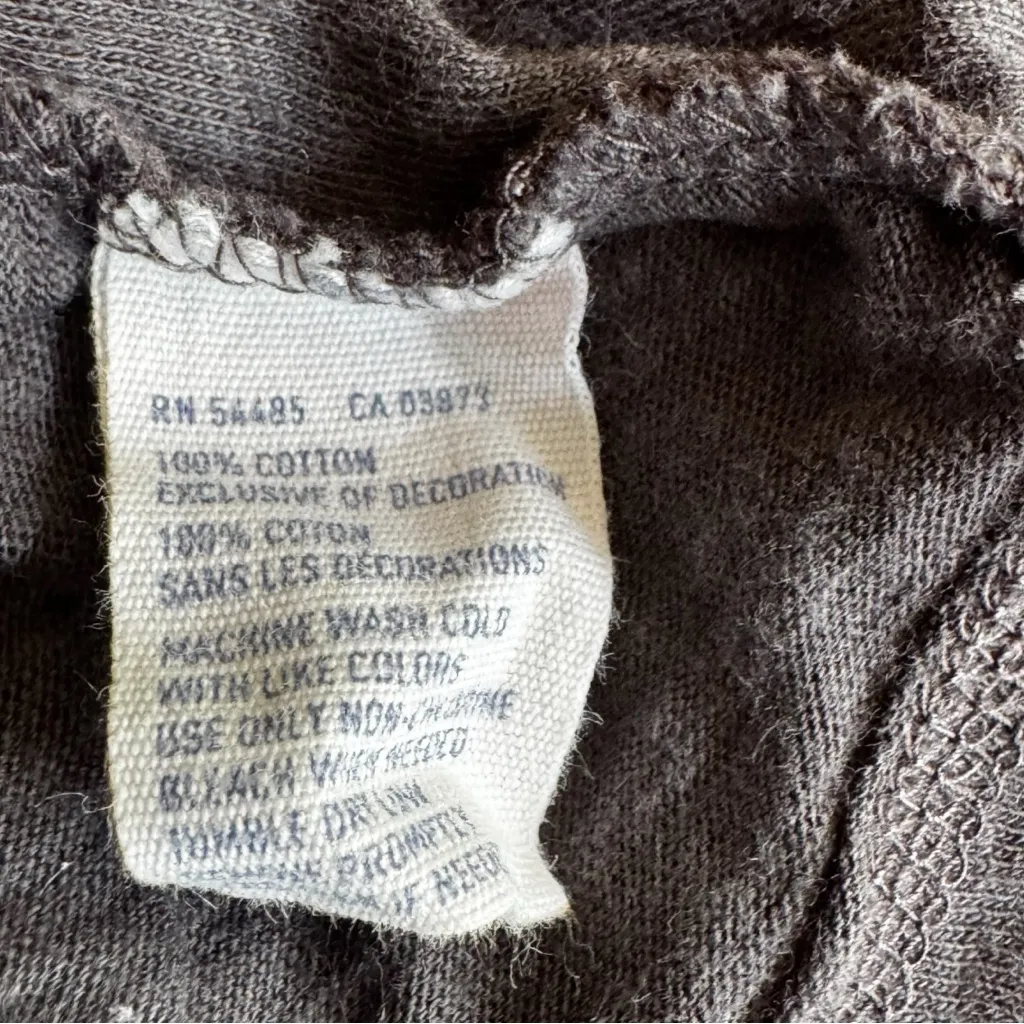 American Eagle Outfitters Dark Brown Hooded Open Front Jacket Sz L - Image 6